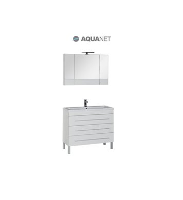 Комплект мебели Aquanet Верона 100 белый (напольный 3 ящика)