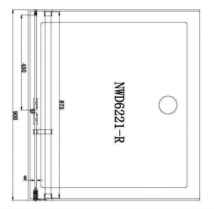 Душевая дверь в нишу Aquanet Beta 900*2000 R