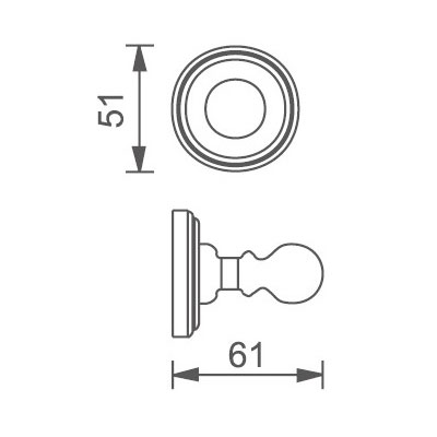 Крючок для полотенец Aquanet 4682, золото