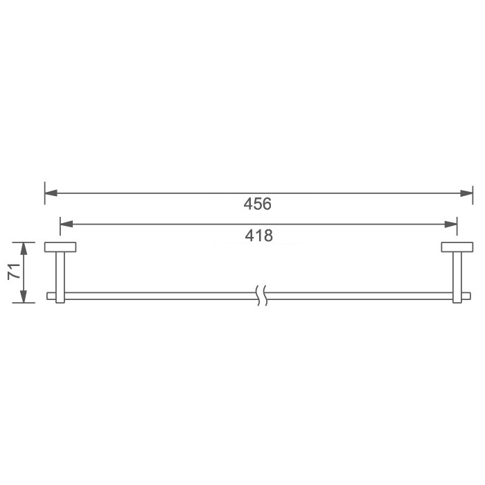 Держатель для полотенец Aquanet 4718 (45 см)