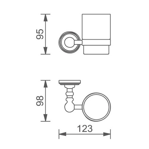 Стакан Aquanet 4684, золото