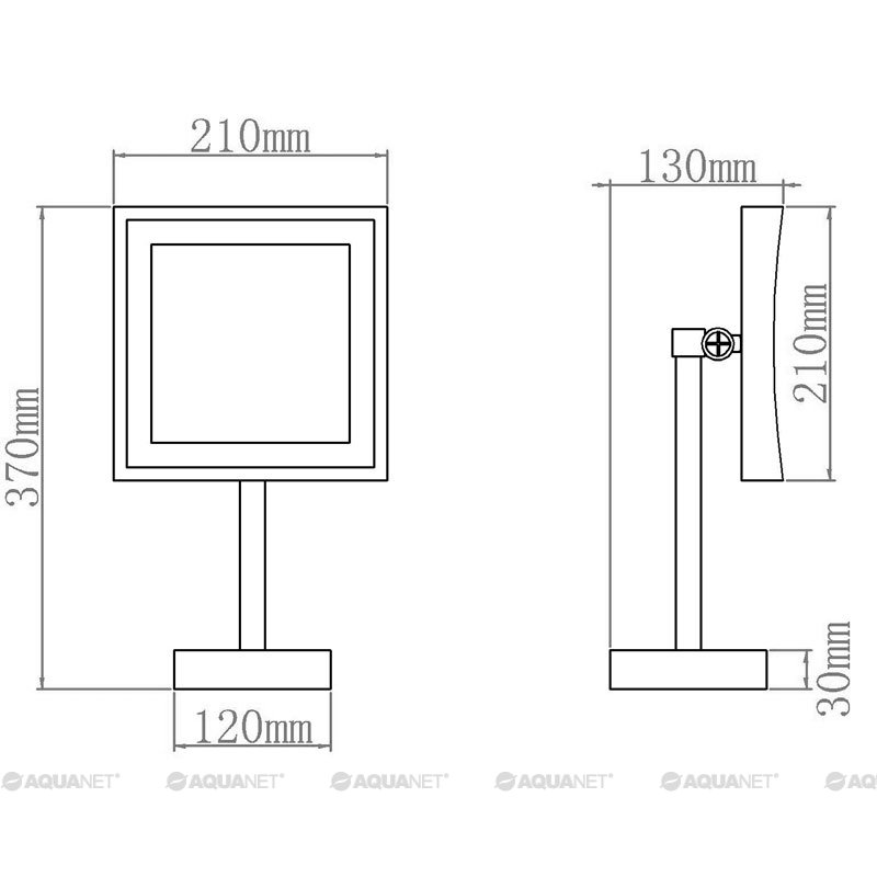 Косметическое зеркало Lvyi 2205D (21.5 см, с LED-подсветкой)