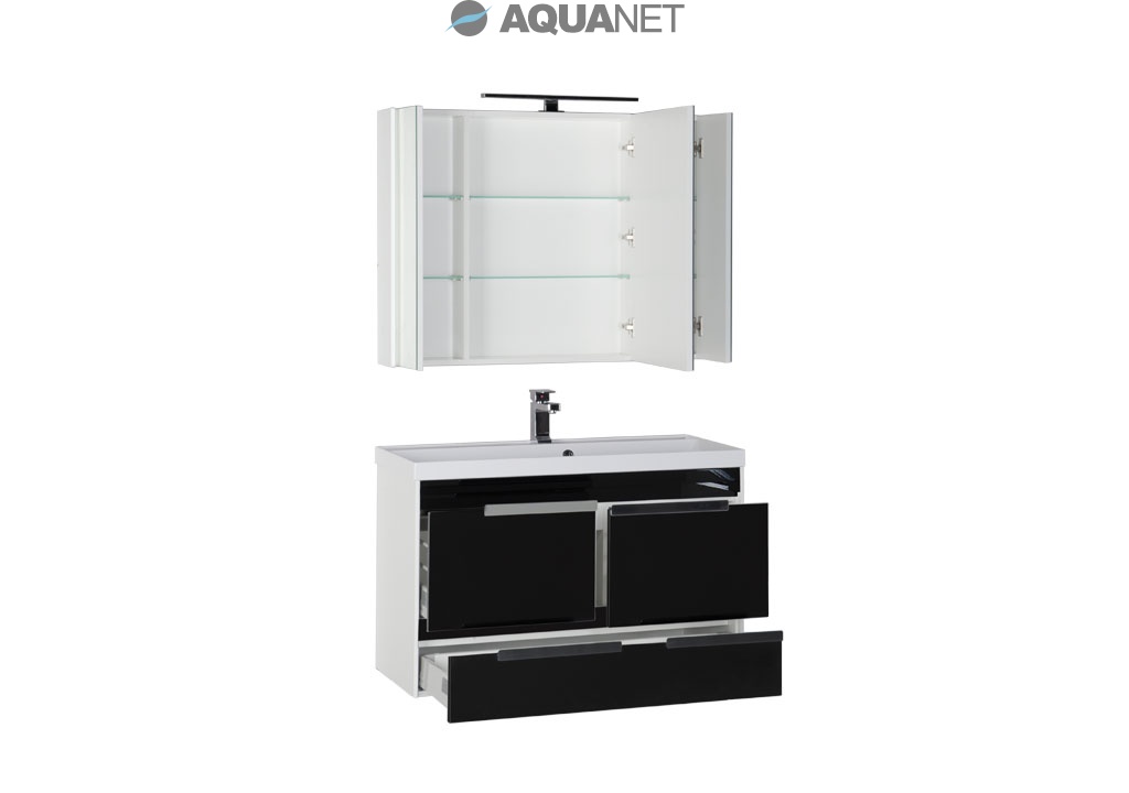 Комплект мебели Aquanet Тиволи 100 черный