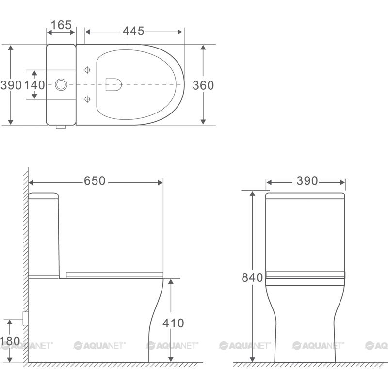 Напольный унитаз Aquanet Rimless Cube-C CL-12248B