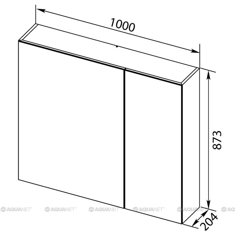 Зеркало-шкаф Aquanet Нью-Йорк 100 орех