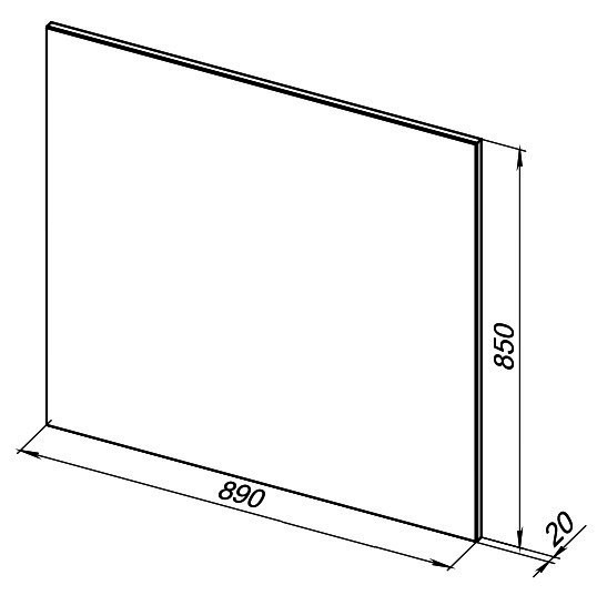 Зеркало Aquanet Lino 90 см, белый матовый, 253908