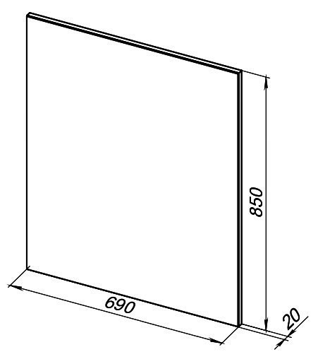 Зеркало Aquanet Lino 70 см, белый матовый, 253906