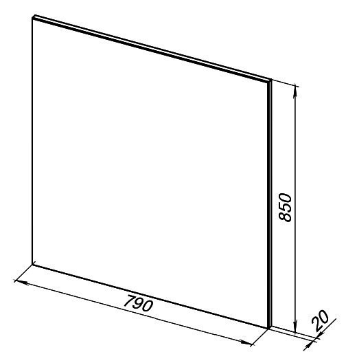 Зеркало Aquanet Lino 80 см, белый матовый, 253907