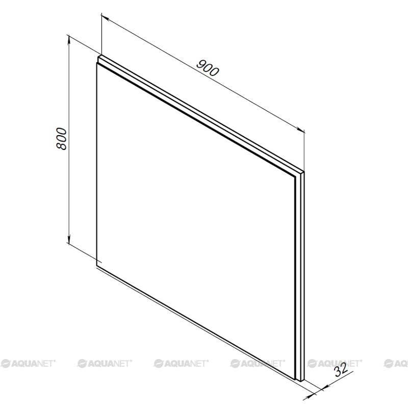 Зеркало Aquanet Nova Lite 90 дуб рошелье LED