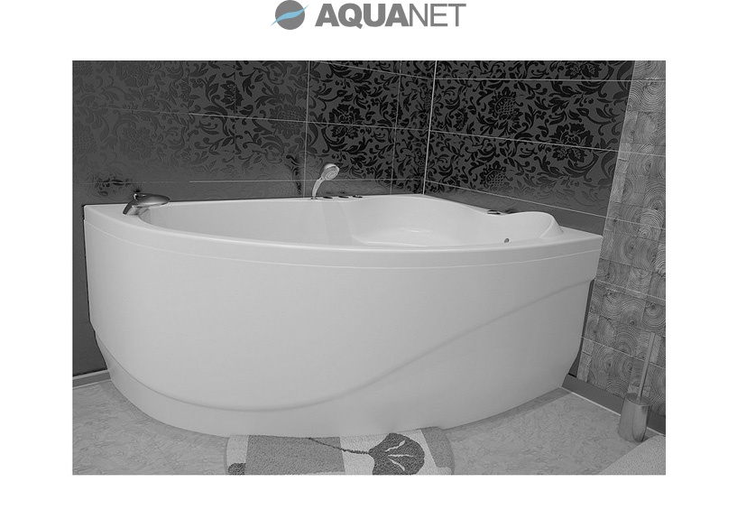 Акриловая ванна Aquanet Mayorca 150x100 R с гидромассажем